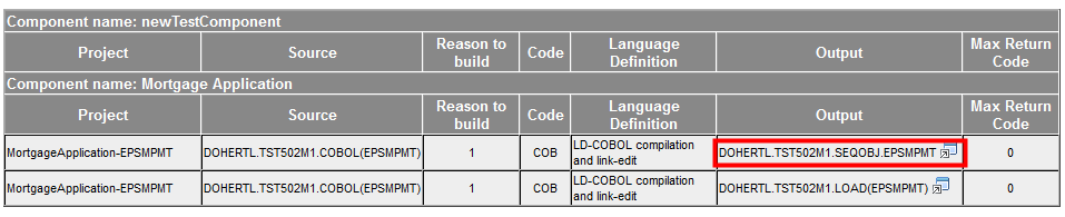 Sequential file as output in a build report