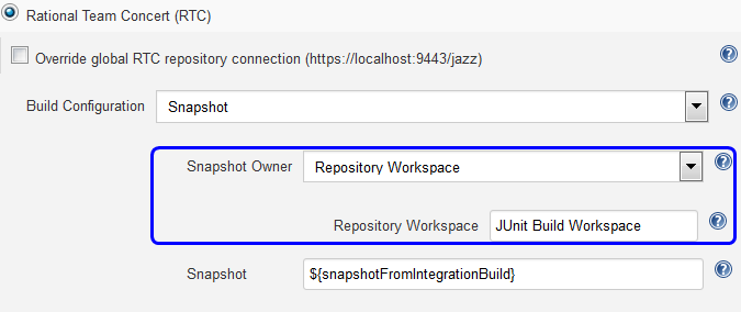 Specify owning repository workspace